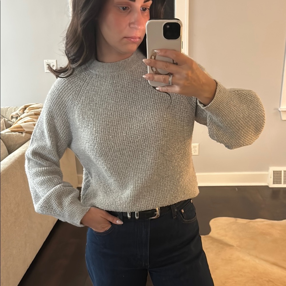 gray BP sweater